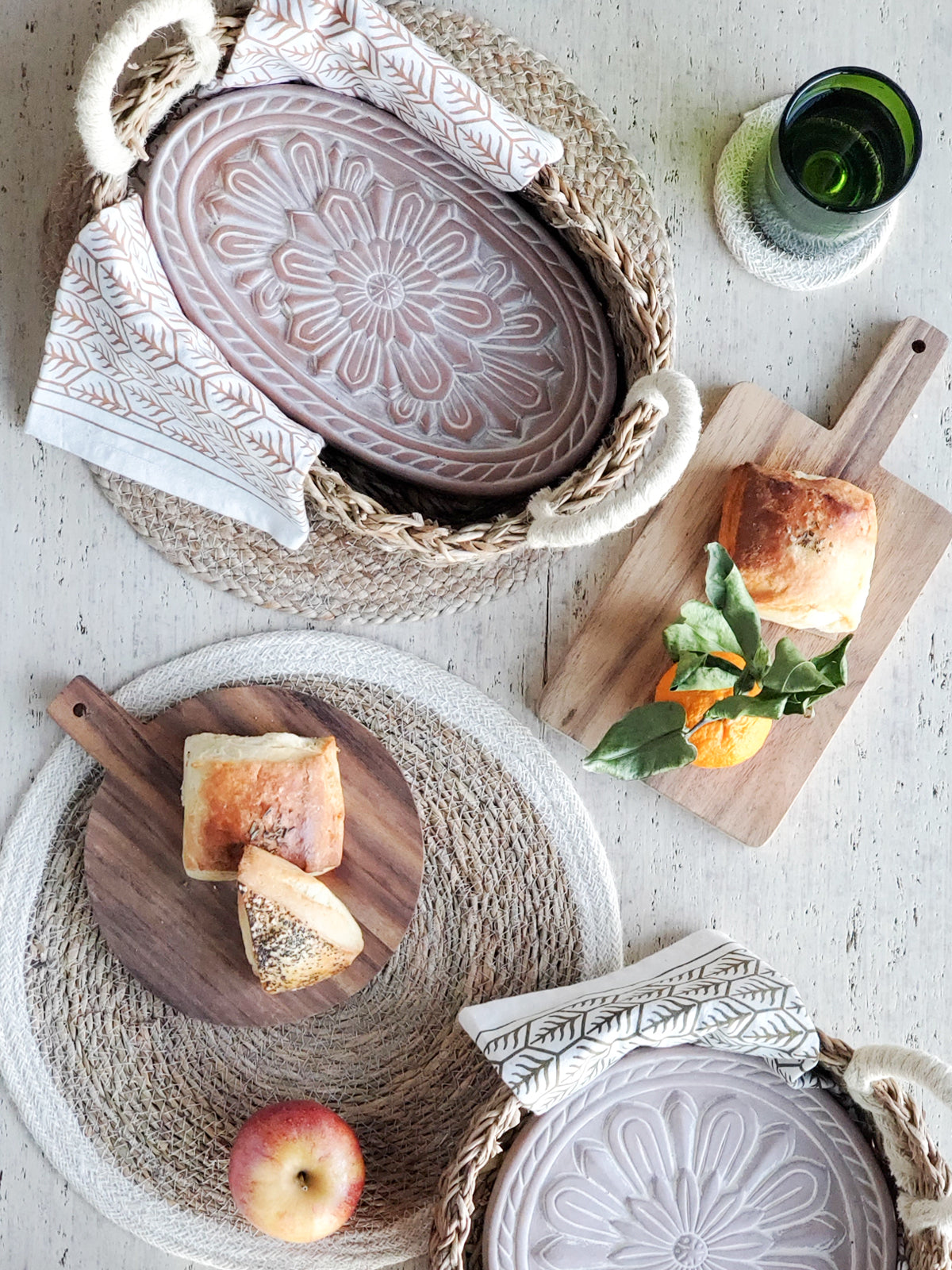 Handmade Flower Bread Warmer & Basket | Keep Bread Fresh & Warm